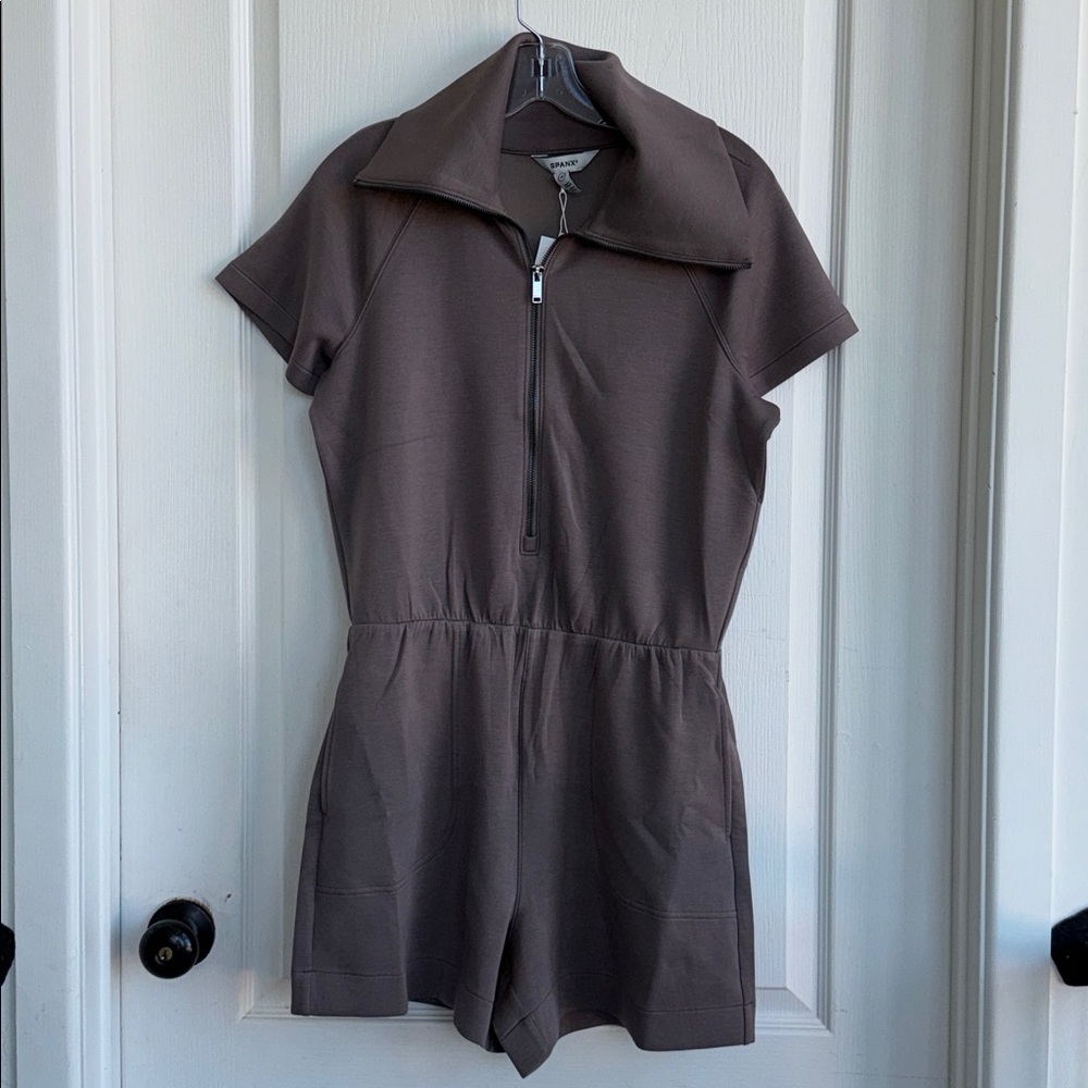 SPANX Women's AirEssentials Half Zip Romper size M - Picture 5 of 13